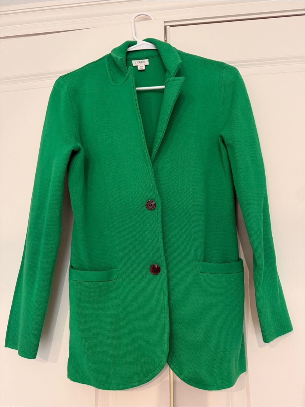 NWOT J. Crew Bright Green Knit Blazer Jacket